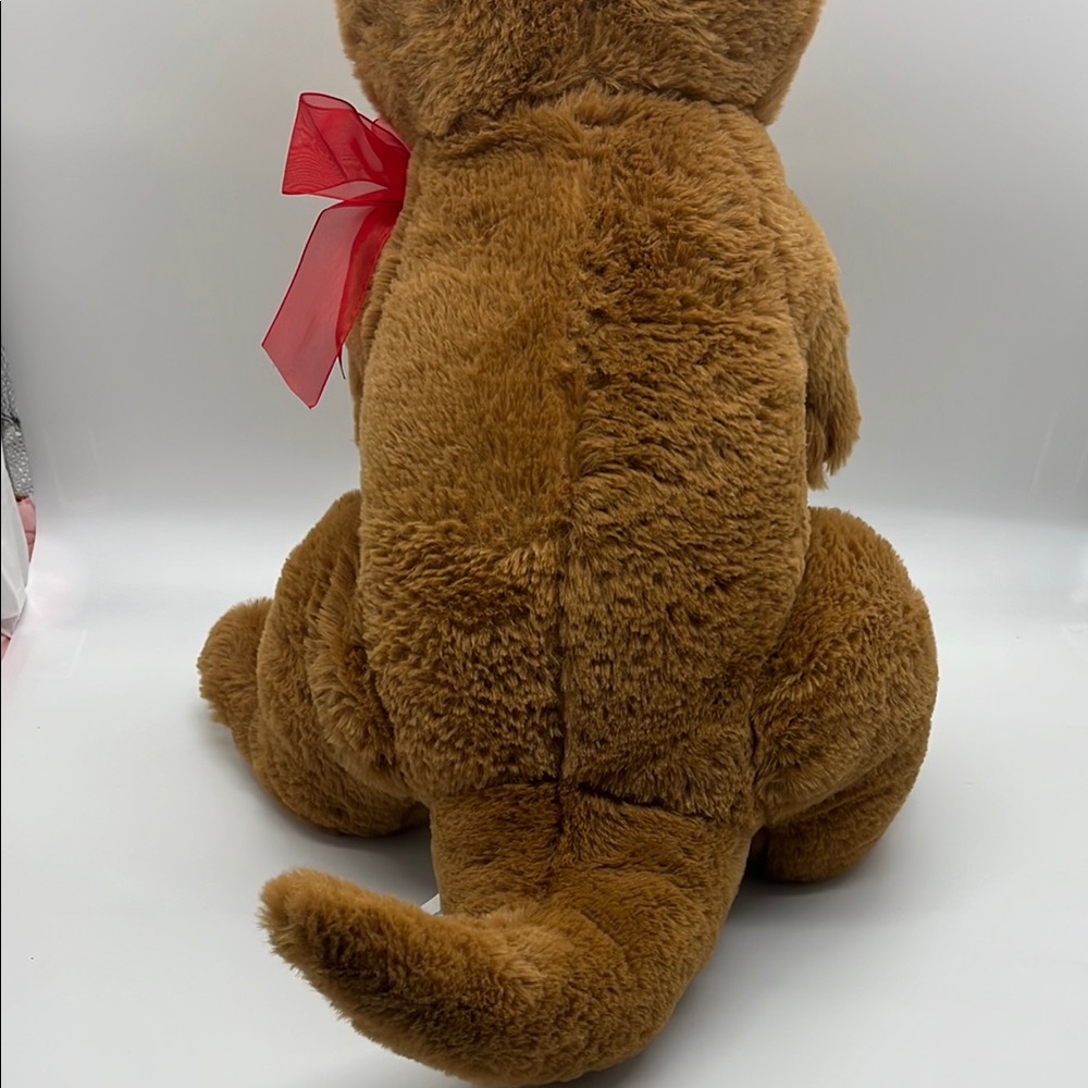 Brown Kangaroo Plush Toy with Red Bow - Picture 6 of 9